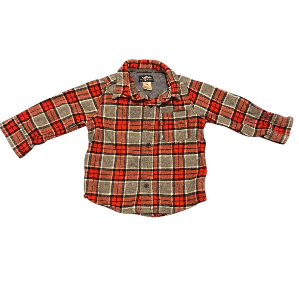 Warm Flannel Toddler Button Down Shirt